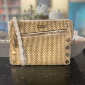 Hammett Nash Small Zippered Ricotta Raffia Crossbody Bag
